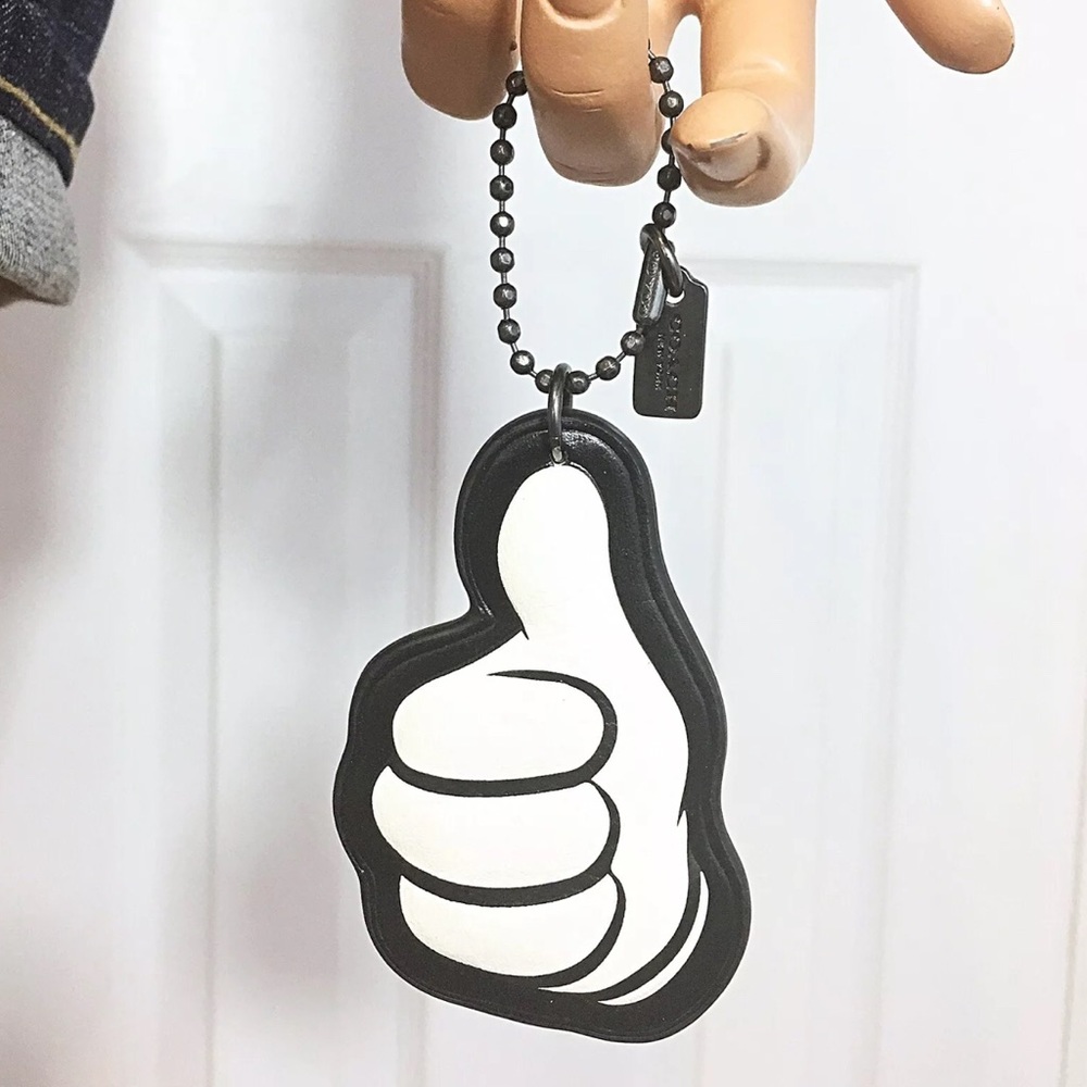 Coach Disney Mickey Thumbs Up Hangtag Bag Charm - Picture 4 of 6